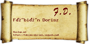 Fábián Dorisz névjegykártya