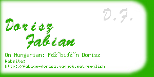 dorisz fabian business card